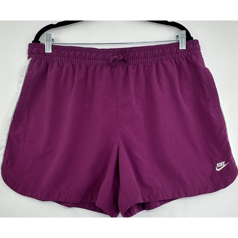Nike Fit Dry Running Activewear Elastic Waist Burgundy Shorts Women's XL